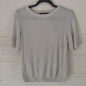 Wardrobe Apparel | Size M | Off-White 100% Viscose Knit Short Sleeve Top